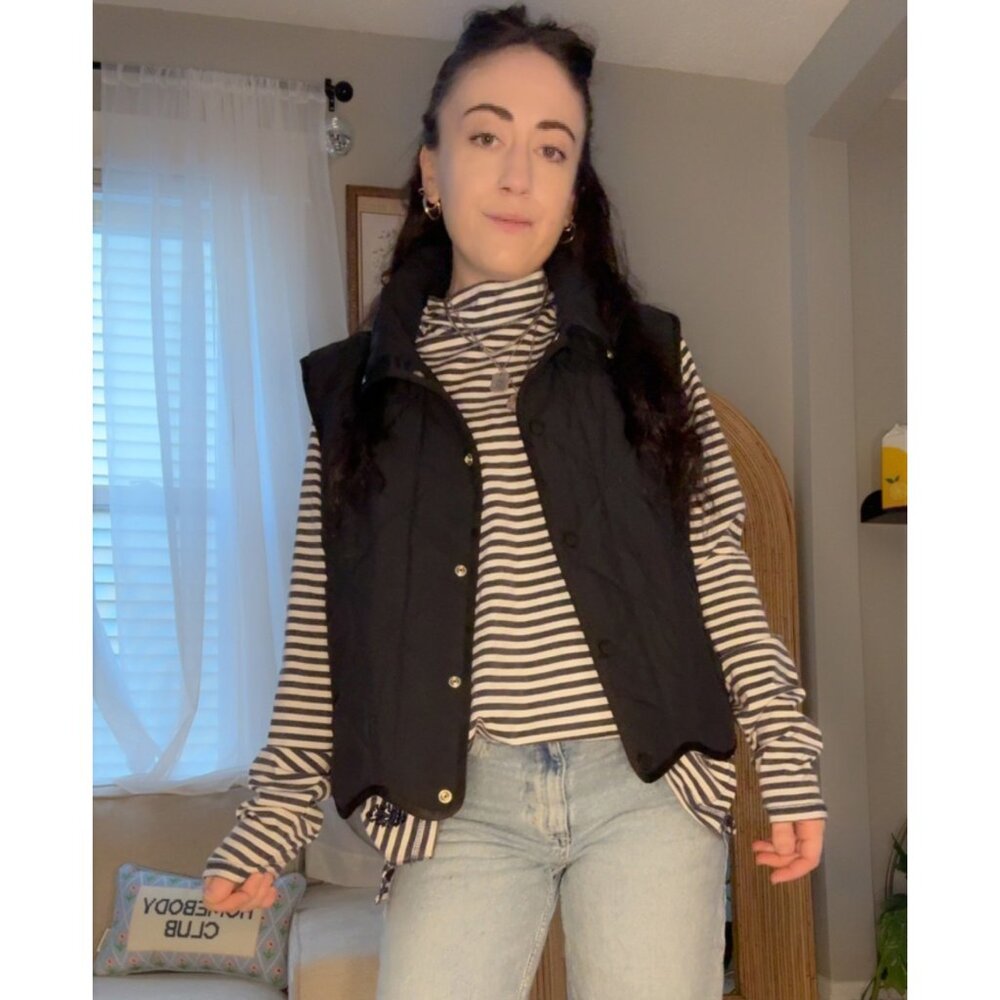 FP Movement by Free People Black Quilted Vest